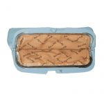 Retro pale blue clutch bag made in Italy
