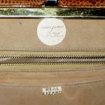 Linslade London lizard skin framed handbag