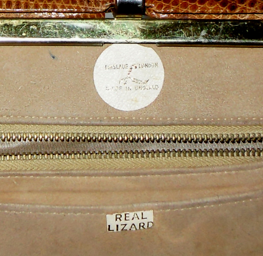 Linslade London lizard skin framed handbag