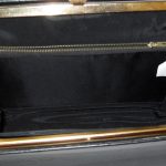 Maclaren large black vinyl framed handbag