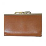 Vintage Lichfield Leather alpine goat leather brown purse wallet