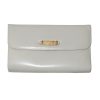 Retro Bally cream clutch bag