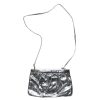 Saks of Fifth Avenue silver snakeskin shoulder clutch bag