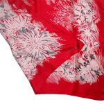 Red floral design Jacqmar silk scarf