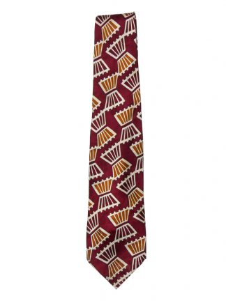 Neo-swing design silk tie by Modules Japan circa 1980s