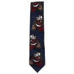 Father Christmas and his dog Hardy Amies silk tie