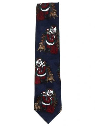 Father Christmas and his dog Hardy Amies silk tie