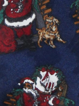Father Christmas and his dog Hardy Amies silk tie