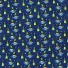 Boat and buoy designon a blue background silk tie