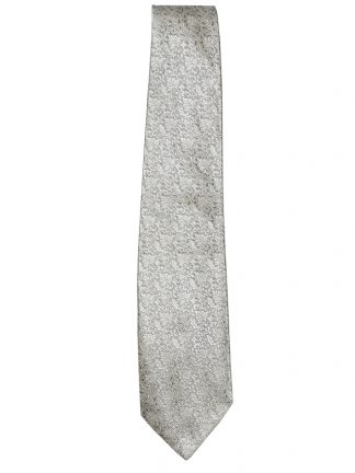White jacquard silk tie by Pierre Balmain Paris