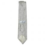 White jacquard silk tie by Pierre Balmain Paris