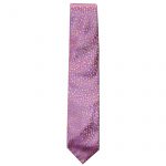 Penrose pink and gold design silk tie