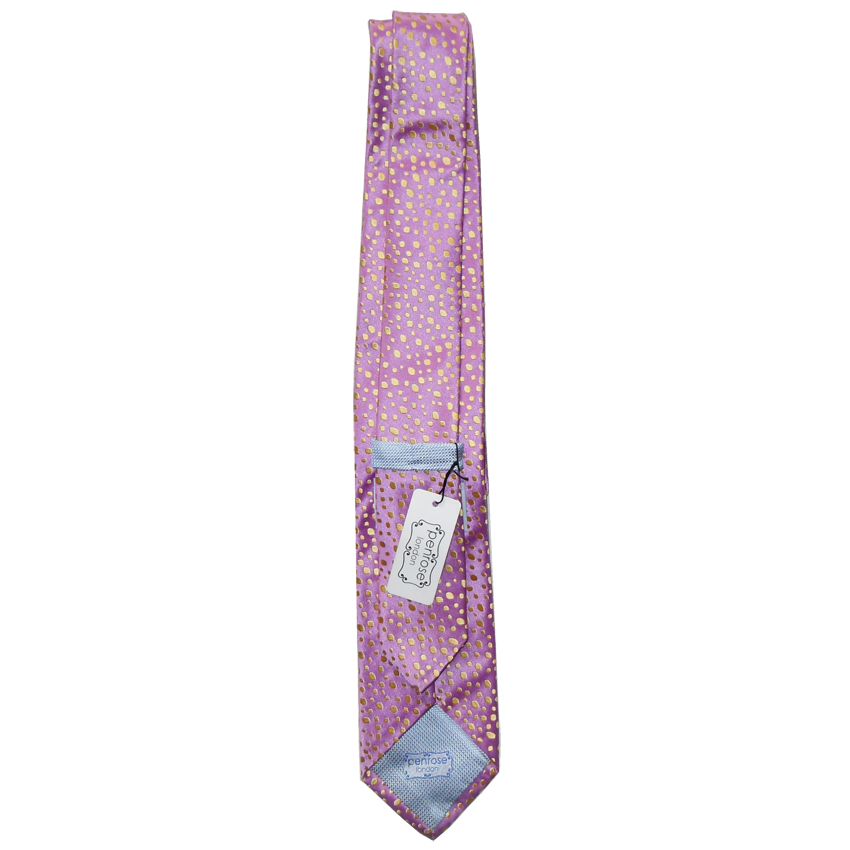 Pink and gold Penrose silk tie