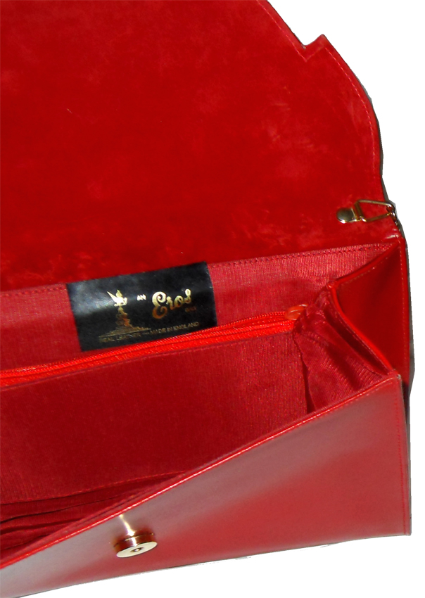 Eros Red Leather Handbag Eros, made in England red leather bag