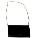 Black leather handbag