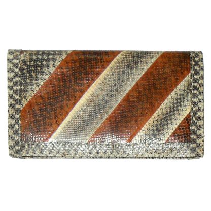 Retro snakeskin clutch bag