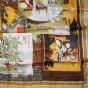 Pictorial silk scarf depicting various scenes