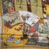 Pictorial silk scarf depicting various scenes