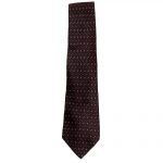 Louis Feraud silk satin tie with small rectangle design