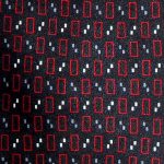 Louis Feraud silk satin tie with small rectangle design