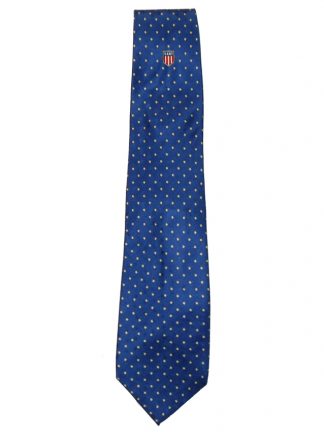 Gant USA silk tie with blue background and small white star design