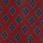 Vintage narrow silk tie in dark red and blue