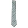 Liberty green and silver textured silk design silk tie
