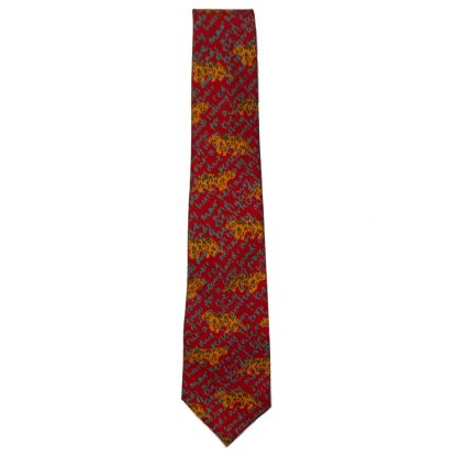 Arkle Tiger Design Silk Tie