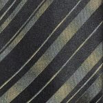 Green and black diagonal stripe silk tie