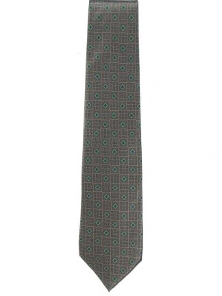 Grès Paris tie with intricate diamond and square design