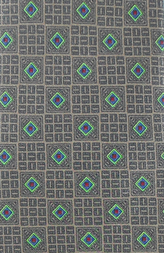 Grès Paris tie with intricate diamond and square design