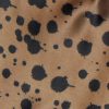 Brown background cravat with a black abstract design