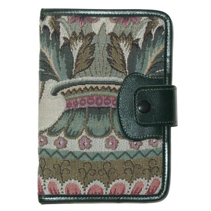 Green tapestry cover personal organiser