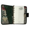 Green tapestry cover personal organiser