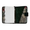 Green tapestry cover personal organiser