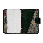 Green tapestry cover personal organiser