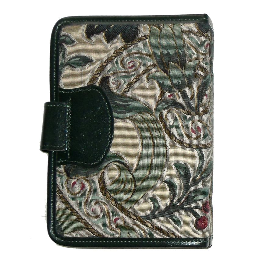Green tapestry cover personal organiser