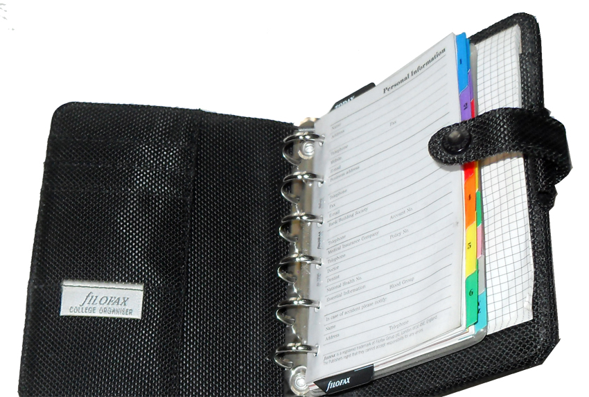 Black Fillofax College organiser