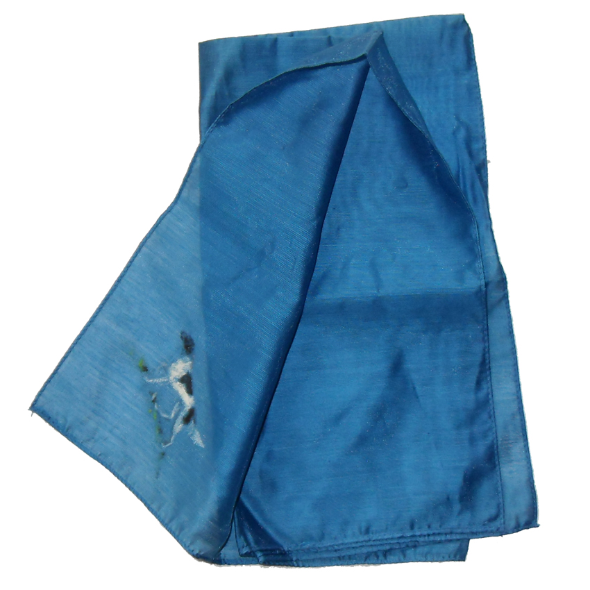 Blue square with a painted Setter dog