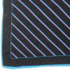 Vintage diagonal striped hand rolled edge silk pocket square