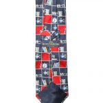 Italian pictorial silk tie