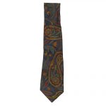 Large paisley design vintage silk tie