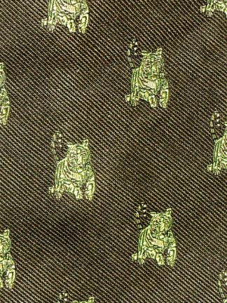 Silk tie with a design of tigers