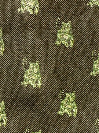 Silk tie with a design of tigers