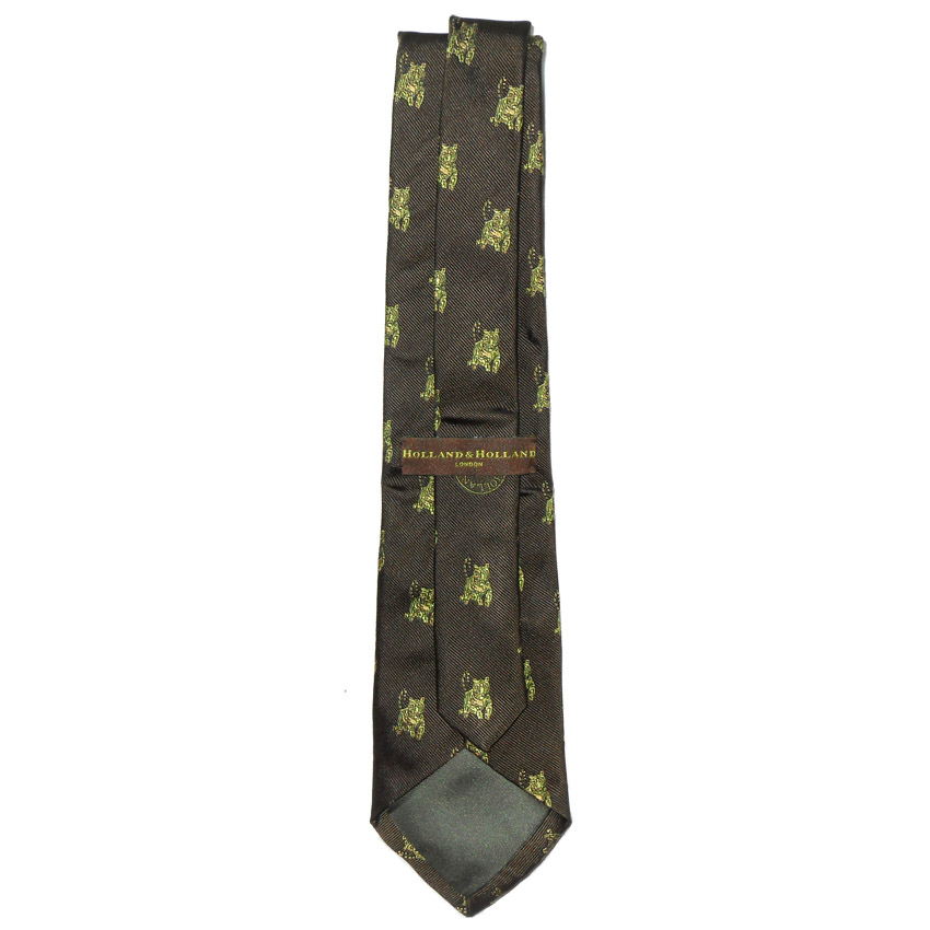 Silk tie with a design of tigers
