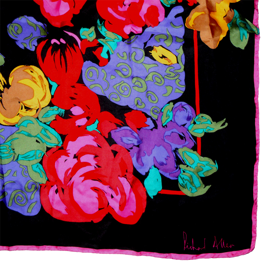 Richard Allan bright design silk scarf