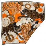 Vintage Burmel scarf with a design of two leopards