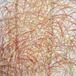 Abstract design silk scarf