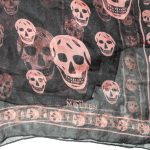 Long skull design scarf by Alexander McQueen