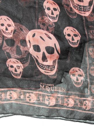 Long skull design scarf by Alexander McQueen
